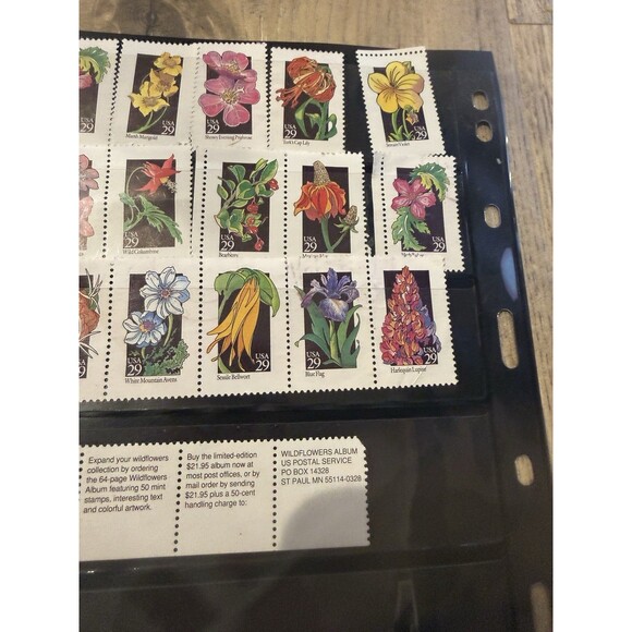 U.S. COMM SHEET OF 69 SCOTT#2696a 1992 29ct WILDFLOWERS MNH P#P2222 - Picture 5 of 9